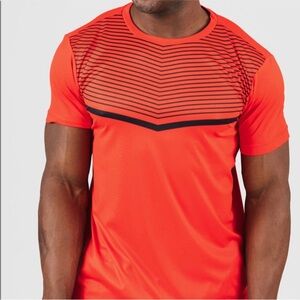 Zyia Active Red and Navy Stripe Clubhouse T RC